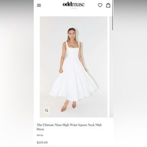 The Ultimate Muse High Waist Square Neck Midi Dress